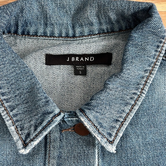 J Brand Jeans Denim Collared Jacket Size Small - Picture 9 of 10
